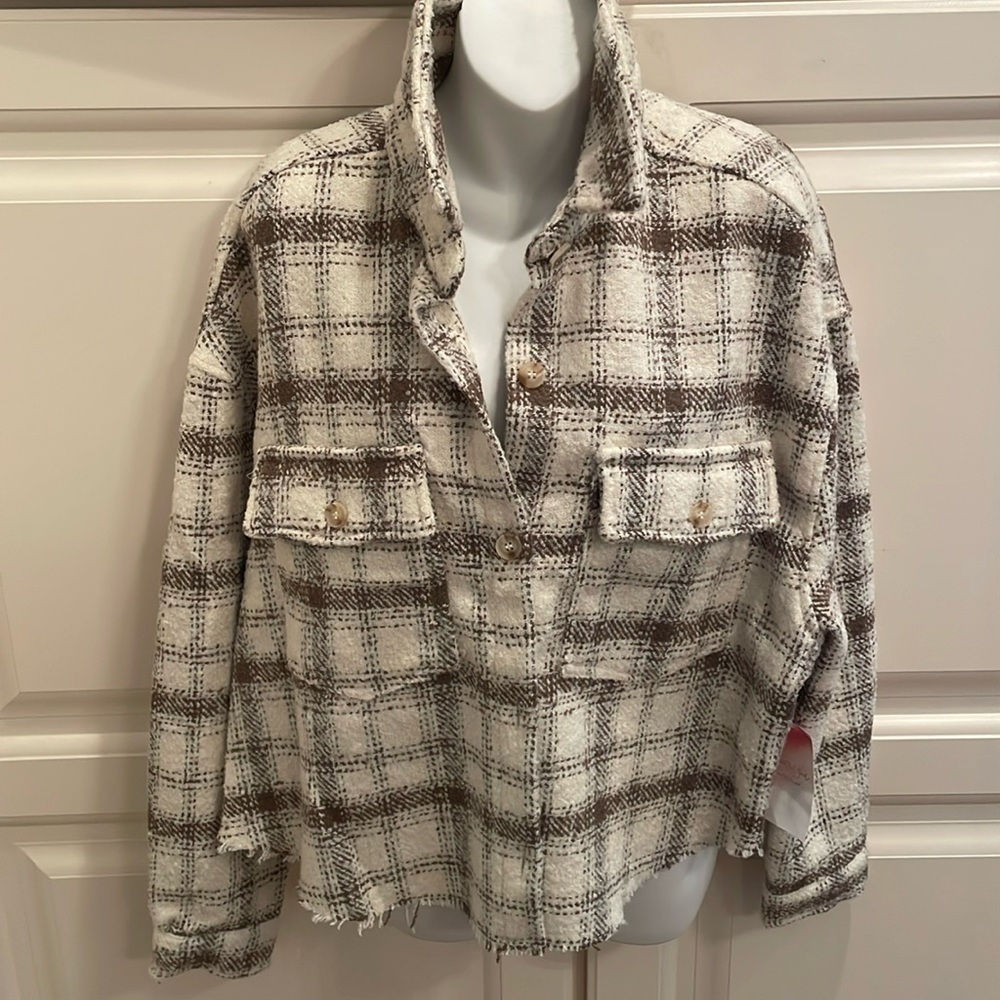 A Beautiful Soul NEW plaid shirt jacket sz XL